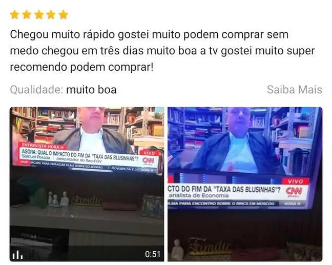 Depoimento smart TV